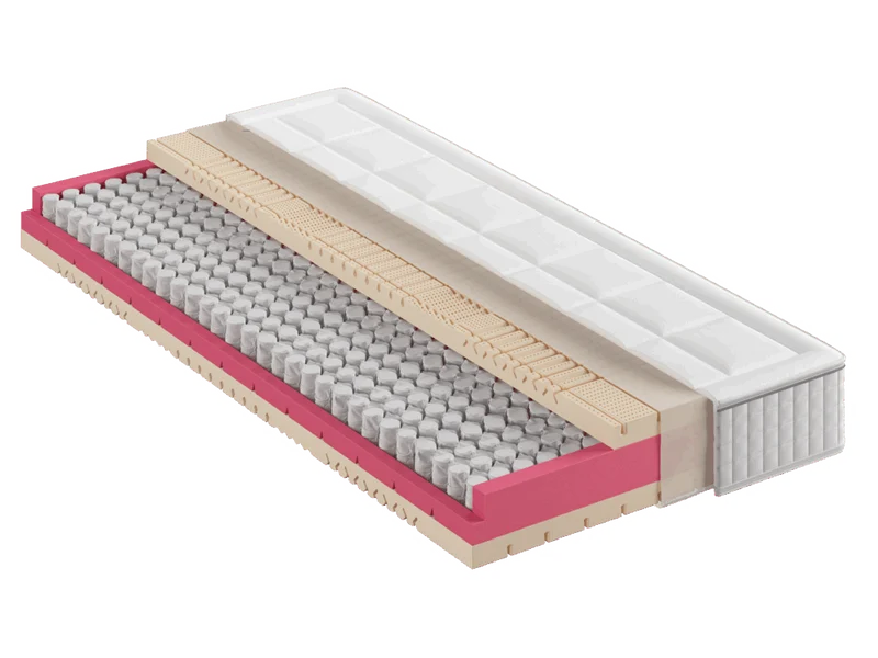 Werkmeister Matratze M T635 L – 7-Zonen Taschenfederkern mit Talalay-Latex