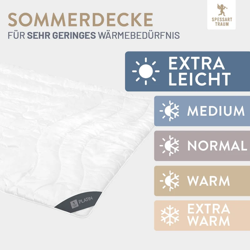 Kaschmirbettdecke Platin, reiner feinster Kaschmir Flaum (superentrgrannt), 100 % Kaschmir
