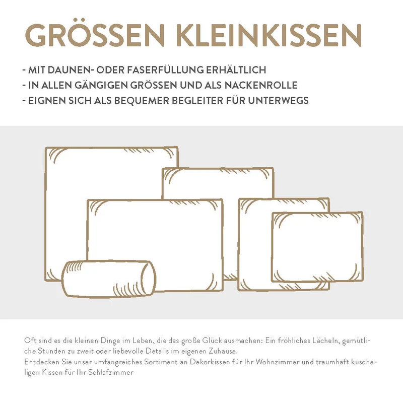 Federn- und Daunen Kleinkissen Lara, fedrige Daunen