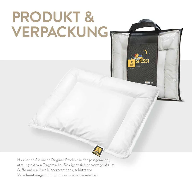 Faserkinderkissen Spessi, Hollofil Spring 3D-Markenfaser / 100 % Polyester