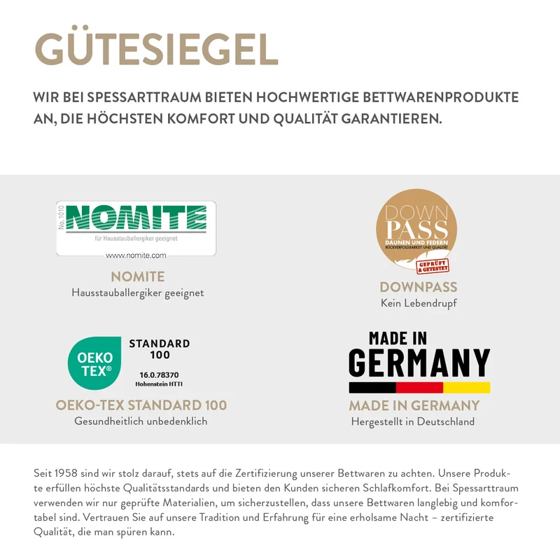 Daunenkinderkissen Spessi, 90 % Daunen / 10 % Federn
