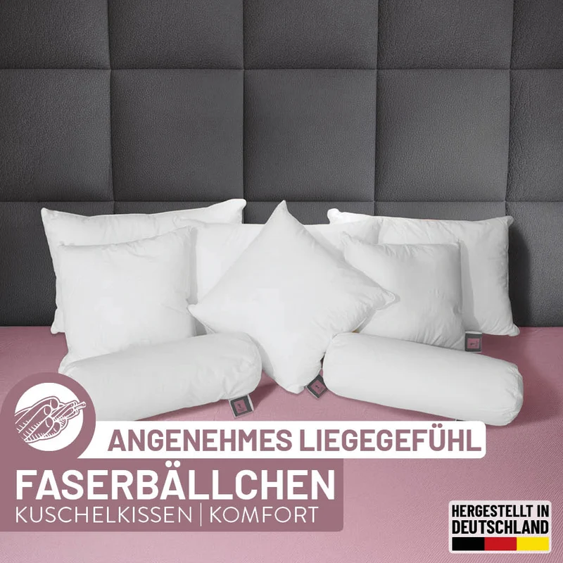 2er Set - Faserkissen Kleinkissen Rollo, 100 % Polyester