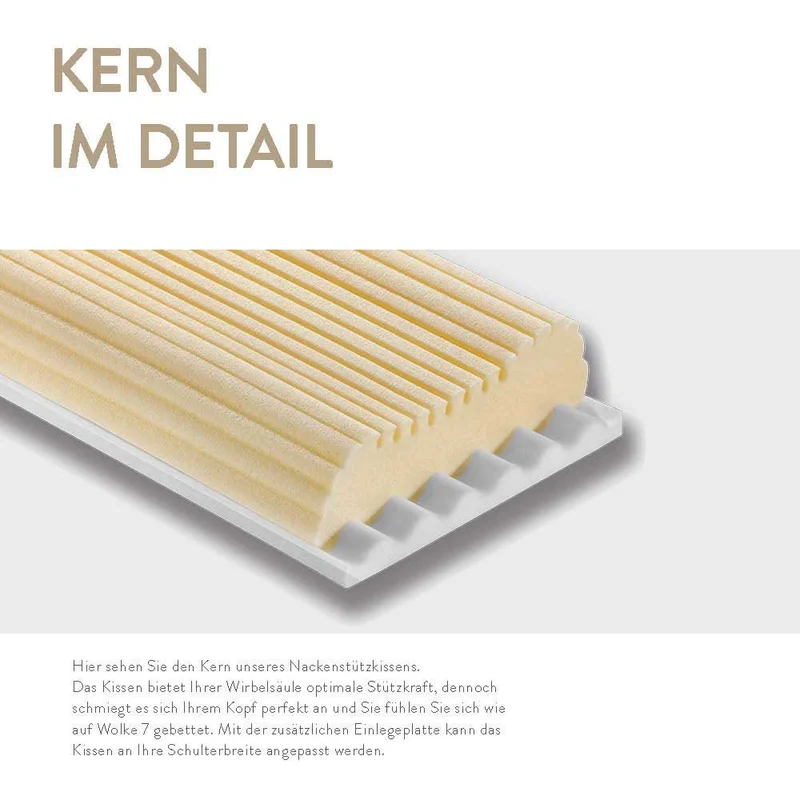 Visco Nackenstützkissen Silber, Visco-Comfortschaum RG 50