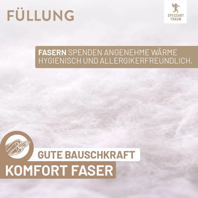 Faser Steppbettdecke Bronze, 100 % hochwertiges Faservlies