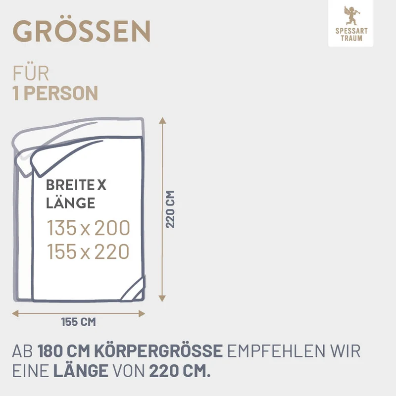 Faser Steppbettdecke Bronze, 100 % hochwertiges Faservlies