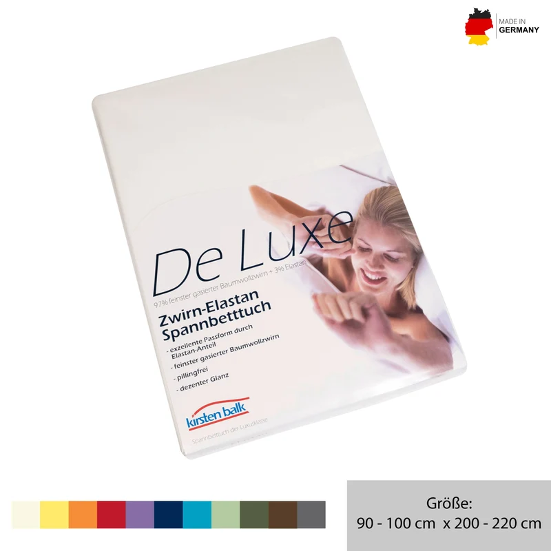 De Luxe Zwirn Spannbetttuch (240 gr.) - Kirsten Balk (90-100 x 200-220 cm)