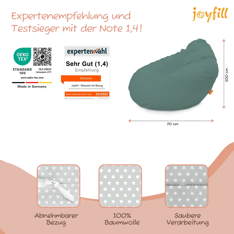 Sitzsack für Groß und Klein (BioFoam gefüllt | 240 L)