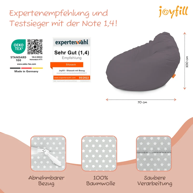 Sitzsack für Groß und Klein (BioFoam gefüllt | 240 L)