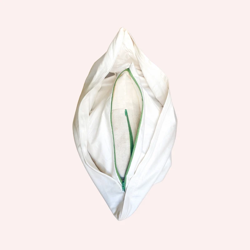 Kopfkissen mit Hirse 60x40cm Creme