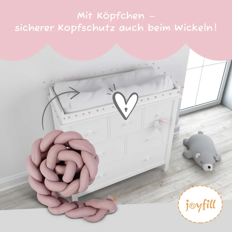 Bettumrandung - Geflochtene Nestchenschlange 200cm