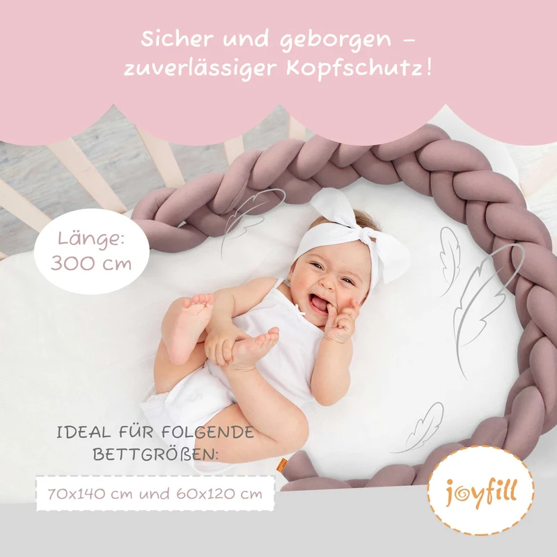 Bettumrandung - Geflochtene Nestchenschlange 300cm