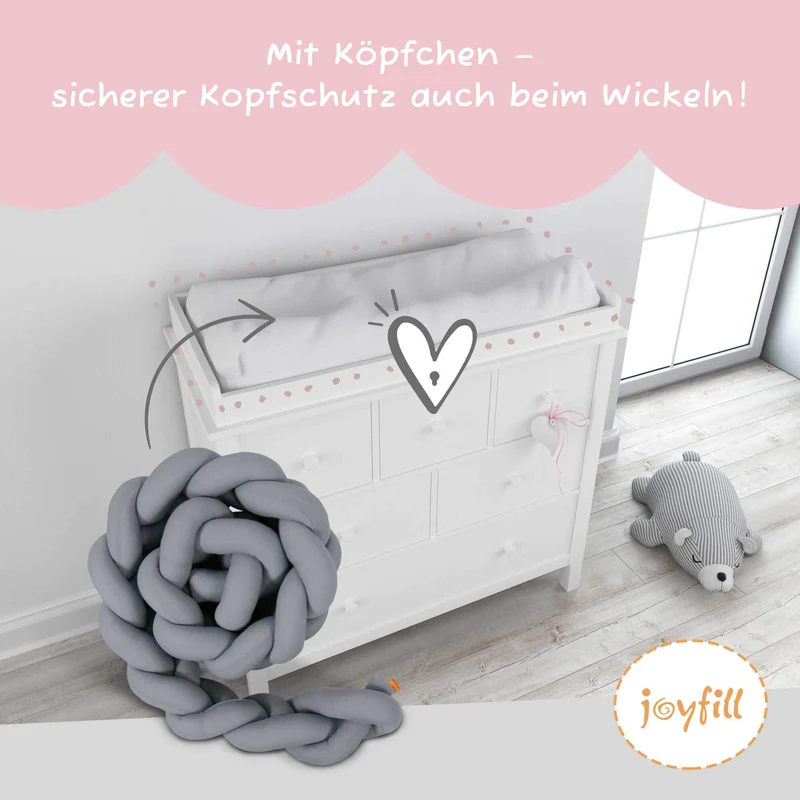 Bettumrandung - Geflochtene Nestchenschlange 300cm