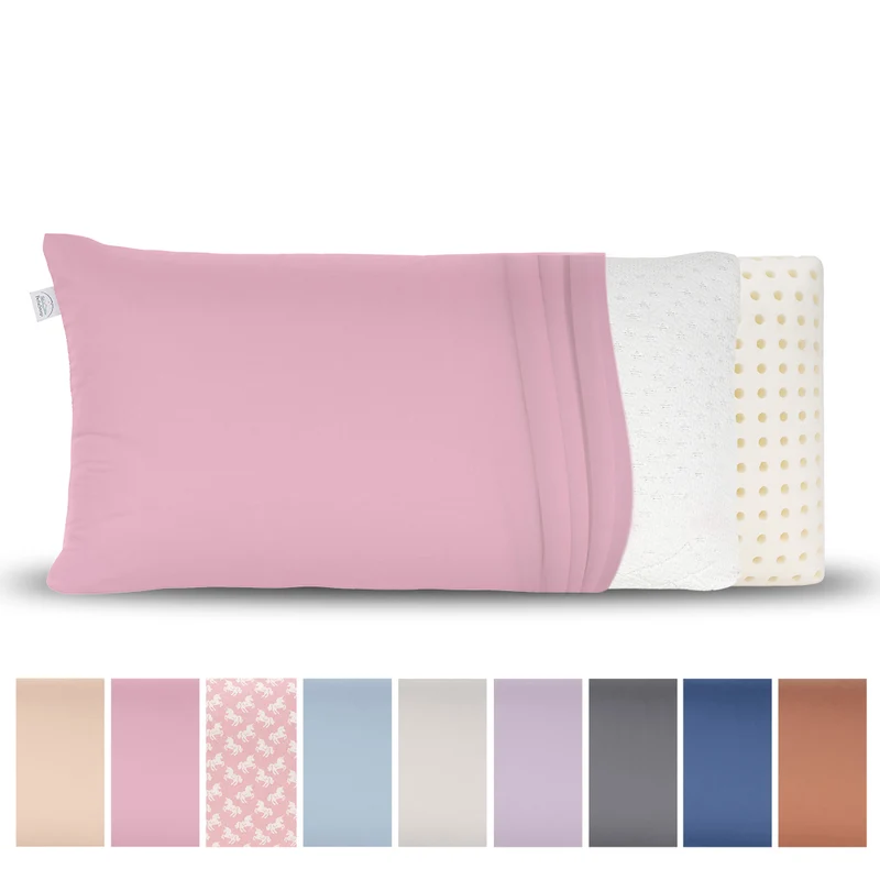 Reisekissen-Bezug 24 × 44 cm aus 100 % Baumwolle (Mako-Satin)