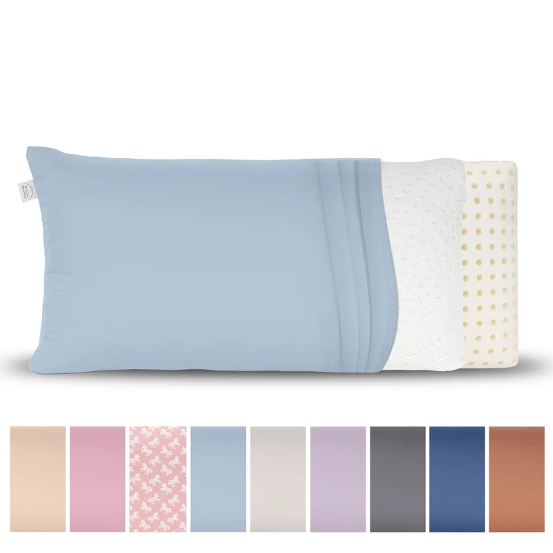 Reisekissen-Bezug 24 × 44 cm aus 100 % Baumwolle (Mako-Satin)