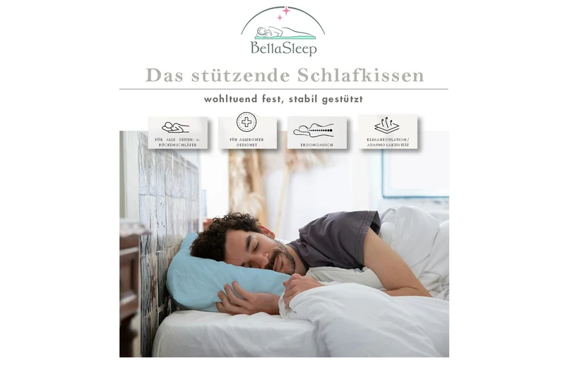 Memory-Foam-Schlafkissen Strong 40×80×12 cm – fest für Seiten- & Rückenschläfer