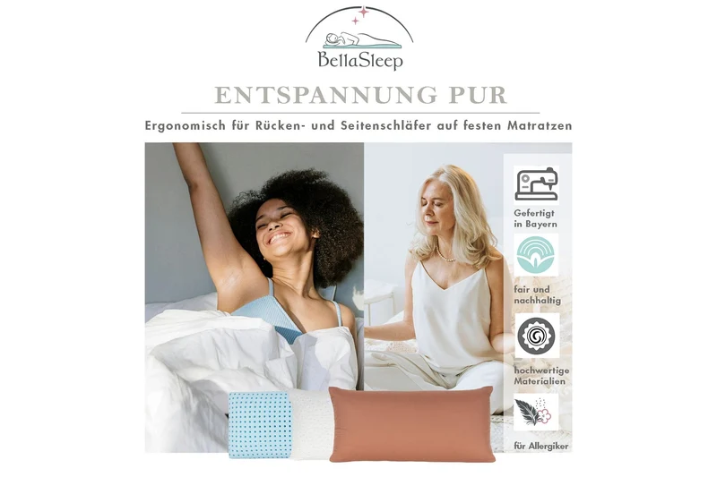 Memory-Foam-Schlafkissen Medium 40×80×12 cm – mittelfest für Rücken- & Seitenschläfer