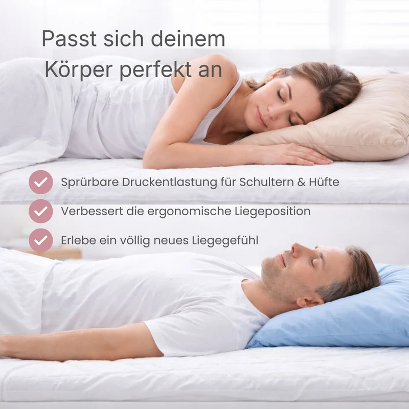 Matratzentopper 12 cm Wendetopper mit VitaGlow® – individuell gefertigt