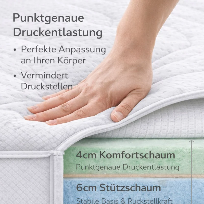 Matratzentopper 12 cm Wendetopper mit VitaGlow® – individuell gefertigt