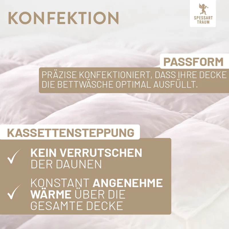 Gänsedaunenbettdecke Gold, 100 % Gänsedaunen
