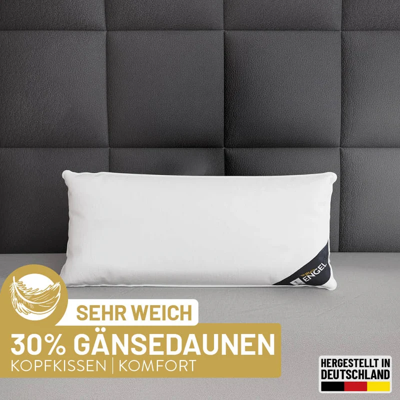 Gänsefedern- und Gänsedaunenkissen Mein Engel, 30 % Gänsedaunen / 70 % Gänsefedern