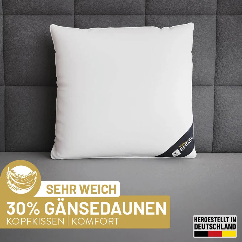 Gänsefedern- und Gänsedaunenkissen Mein Engel, 30 % Gänsedaunen / 70 % Gänsefedern