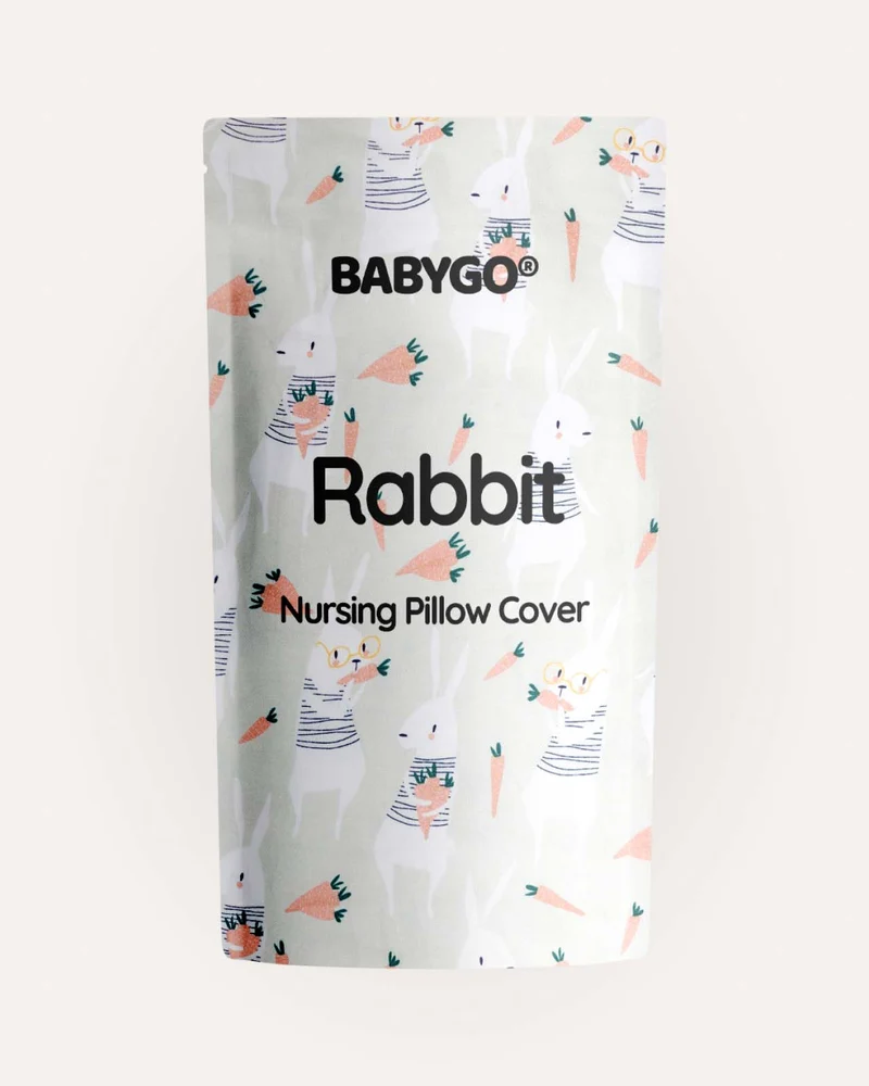 BABYGO® Stillkissenbezug mit Kaninchenmotiv