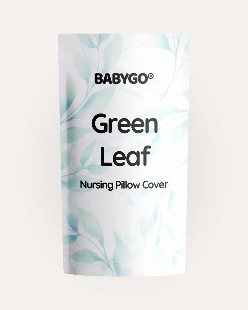 BABYGO® Stillkissenbezug mit grünem Blatt