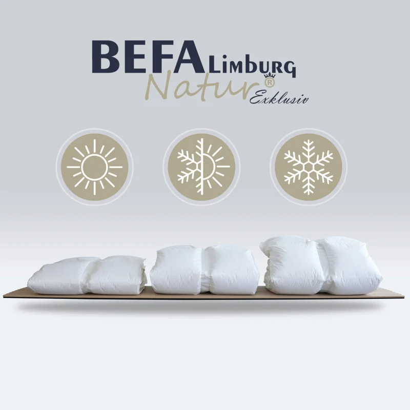 Clima Bettdecke - 90% Daune, Ganzjahreszeiten (2 Stück Set)