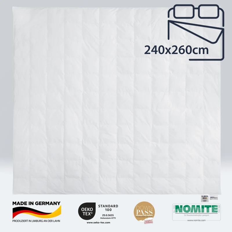 Daunendecke – 90% Daune, Winterdecke (2 Stück Set)