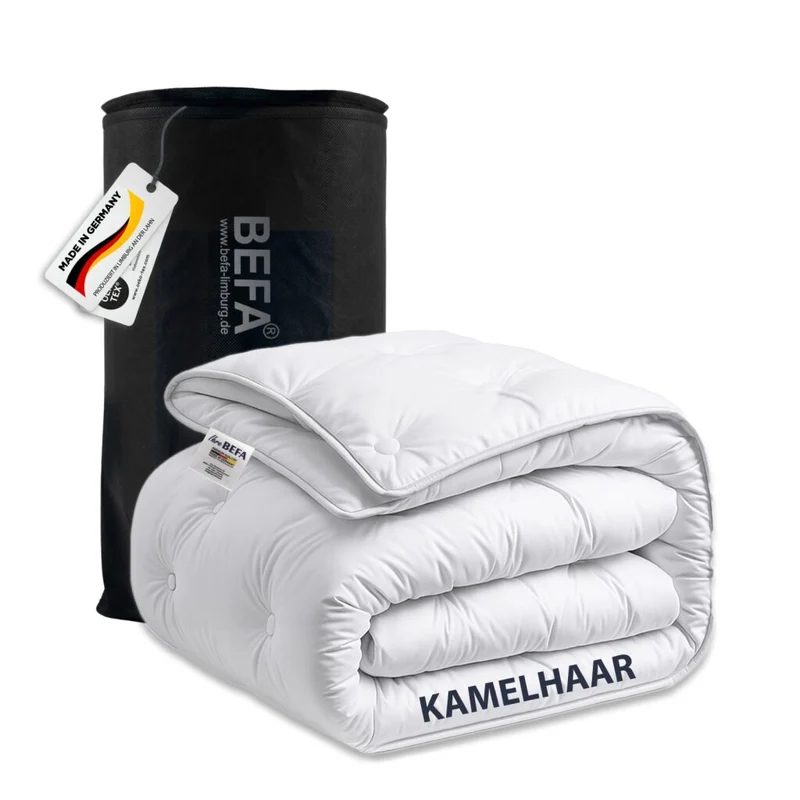 Kamelhaar Bettdecke - 100% Kamelhaarfüllung, Sommerdecke