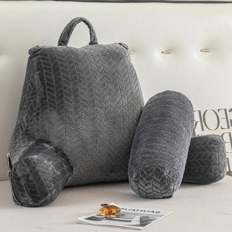 LoungeCraft™ – Ergonomisches XXL-Lesekissen mit Komfortstütze