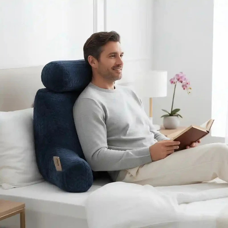 LoungeCraft™ – Ergonomisches XXL-Lesekissen mit Komfortstütze