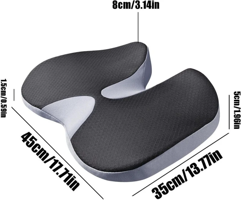Orthovia™ – Ergonomisches Sitzkissen aus Memory-Schaum für Steißbein und Ischias