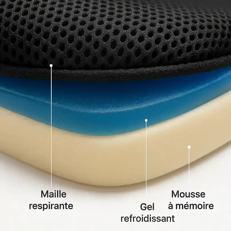 Orthovia™ – Ergonomisches Sitzkissen aus Memory-Schaum für Steißbein und Ischias