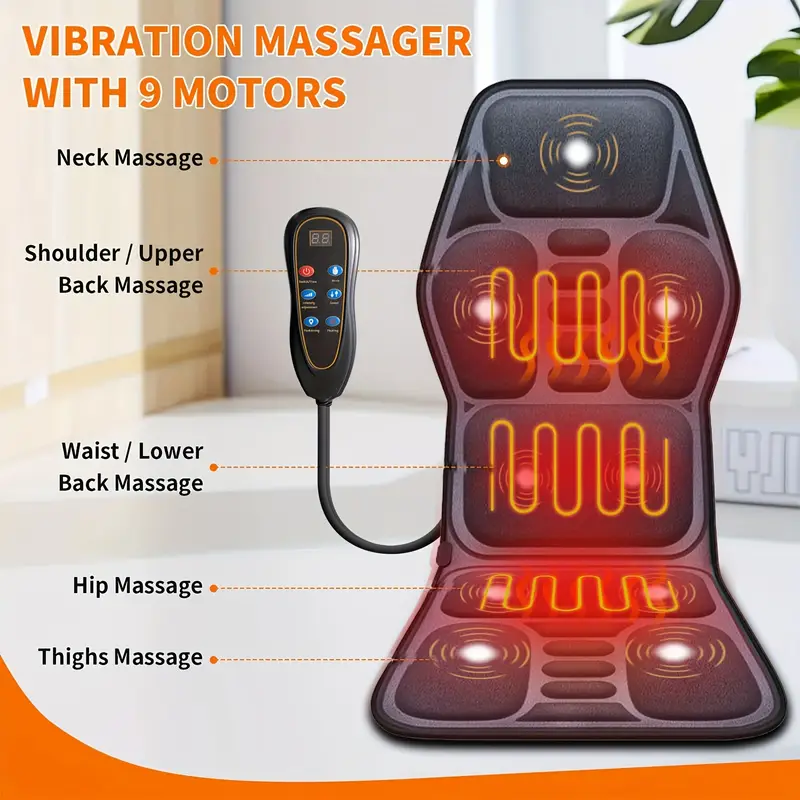 RelaxMax™ – Ergonomisches Stuhlkissen mit Vollmassage und wohltuender Wärme