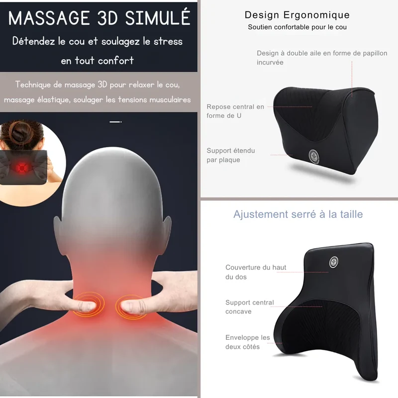 Massagekissen für Autositz aus umweltfreundlichem Memory-Schaum