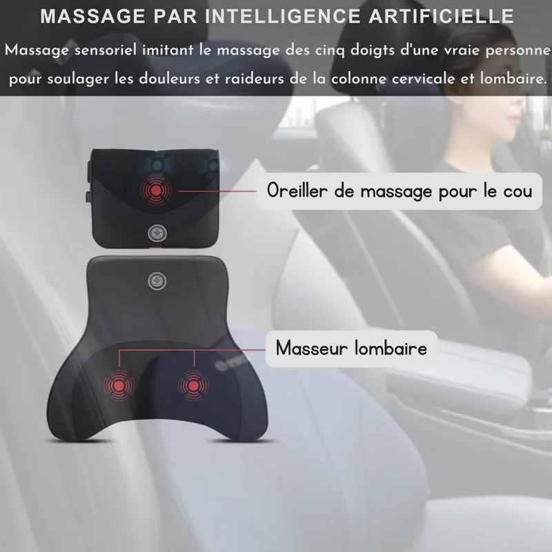 Massagekissen für Autositz aus umweltfreundlichem Memory-Schaum