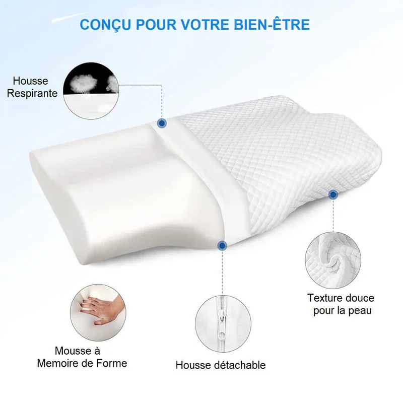 SpinaSoft™ – Ergonomisches Nackenkissen mit Memory-Schaum