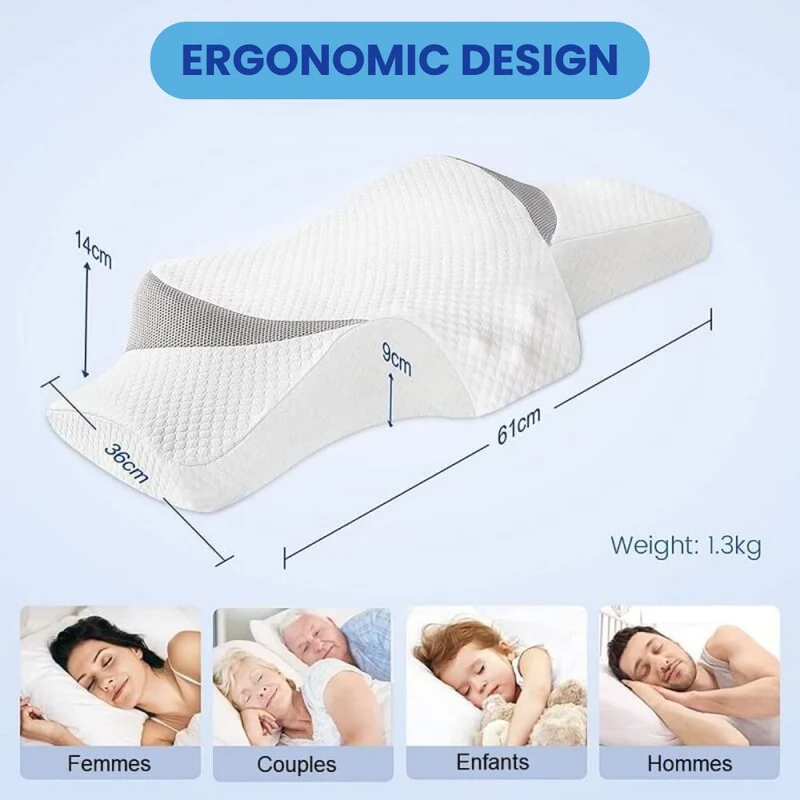NeckEase™ – Ergonomisches Nackenkissen mit Memory-Schaum