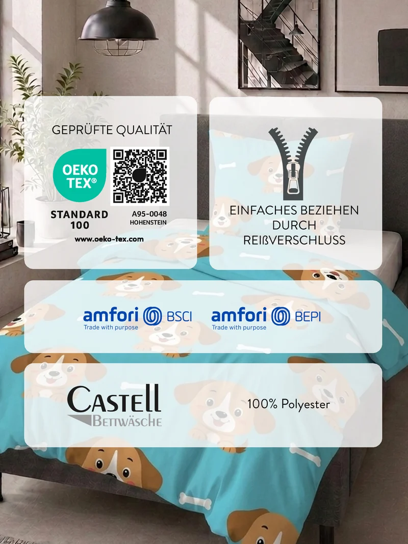 Castell Polar-Fleece Bettwäsche – Türkis (0330247)