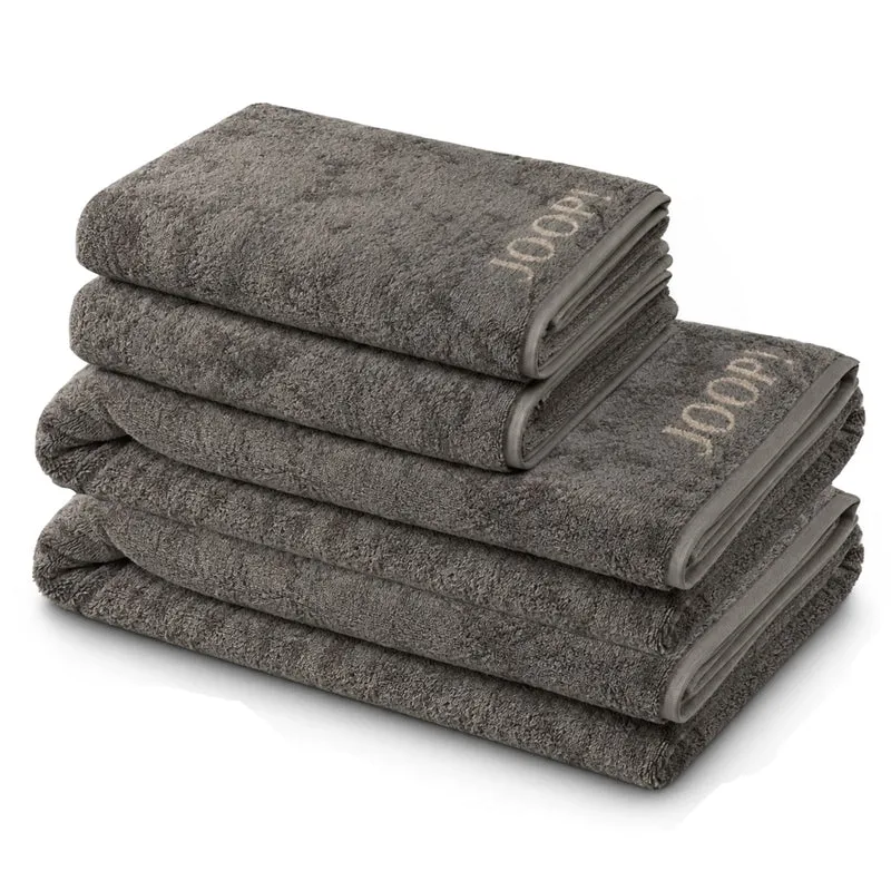 JOOP! Handtuch Duschtuch Set 4-teilig 1600-70 Classic graphit sand