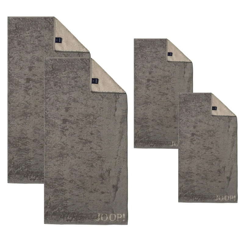 JOOP! Handtuch Duschtuch Set 4-teilig 1600-70 Classic graphit sand