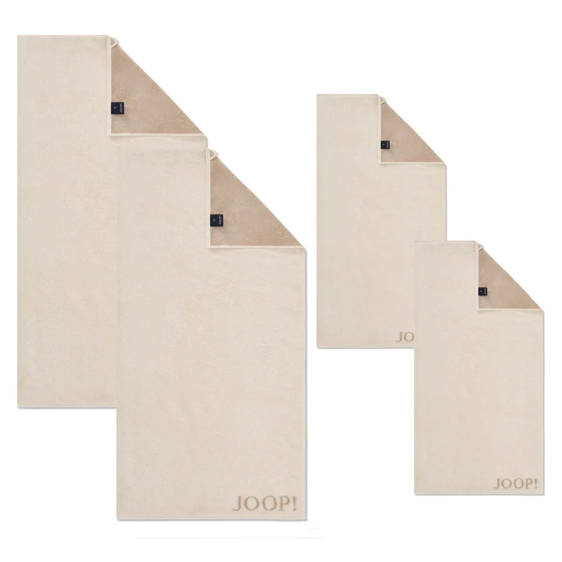JOOP! Handtuch Duschtuch Set 4-teilig 1600-36 Classic creme beige