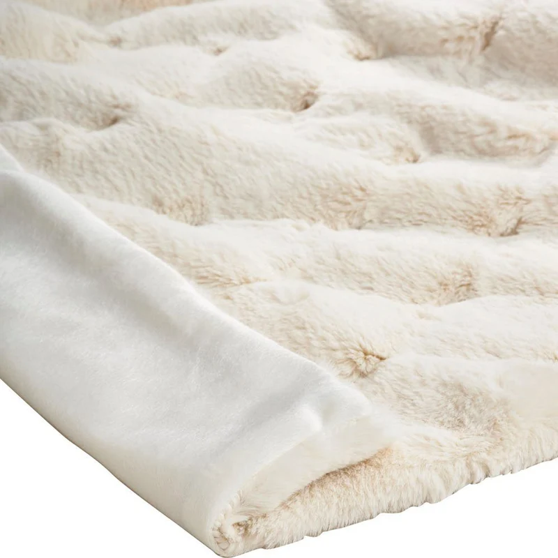 Star Home Wohndecke Felldecke Webpelz Rhombus creme 150x200