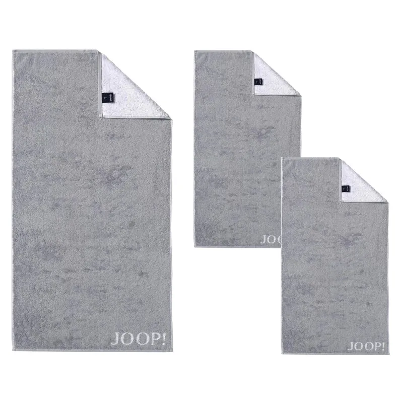 JOOP! Handtuch Duschtuch Set 3-teilig 1600-76 Classic silber weiß