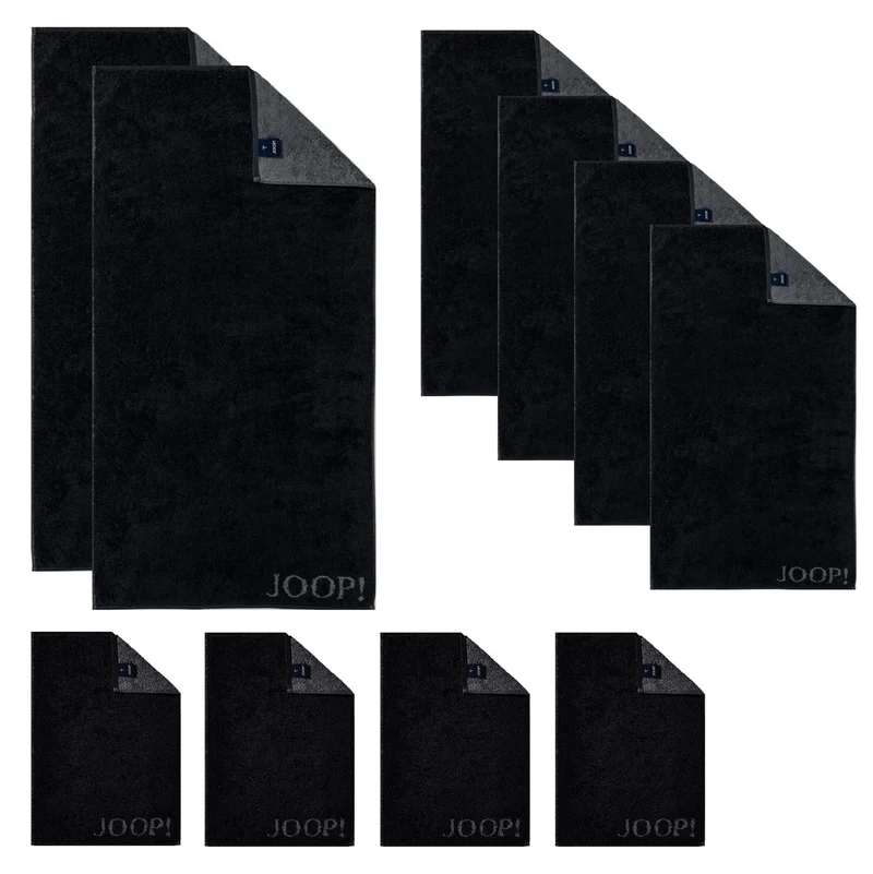 Handtuch-Set 10-teilig Classic Schwarz