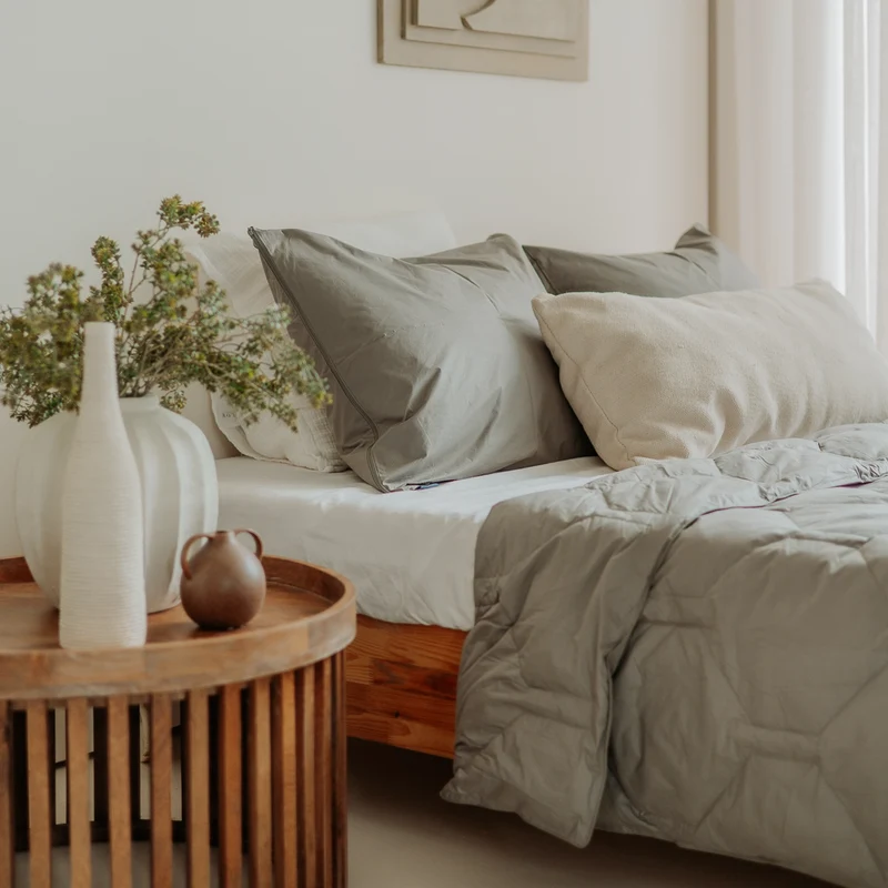 Wasbaar All Season Dekbed | Feather Down | Grey
