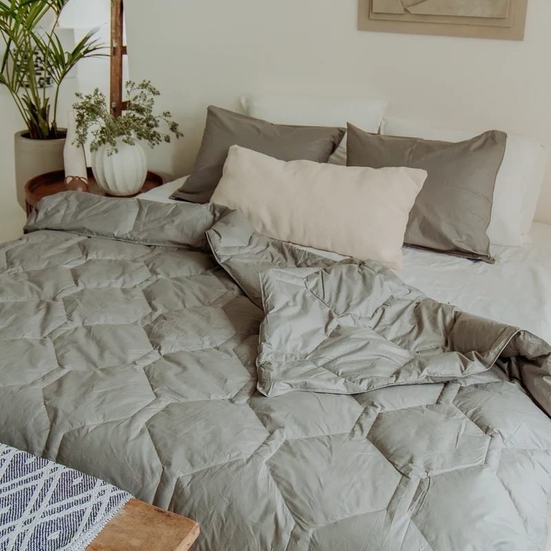 Wasbaar All Season Dekbed | Feather Down | Grey