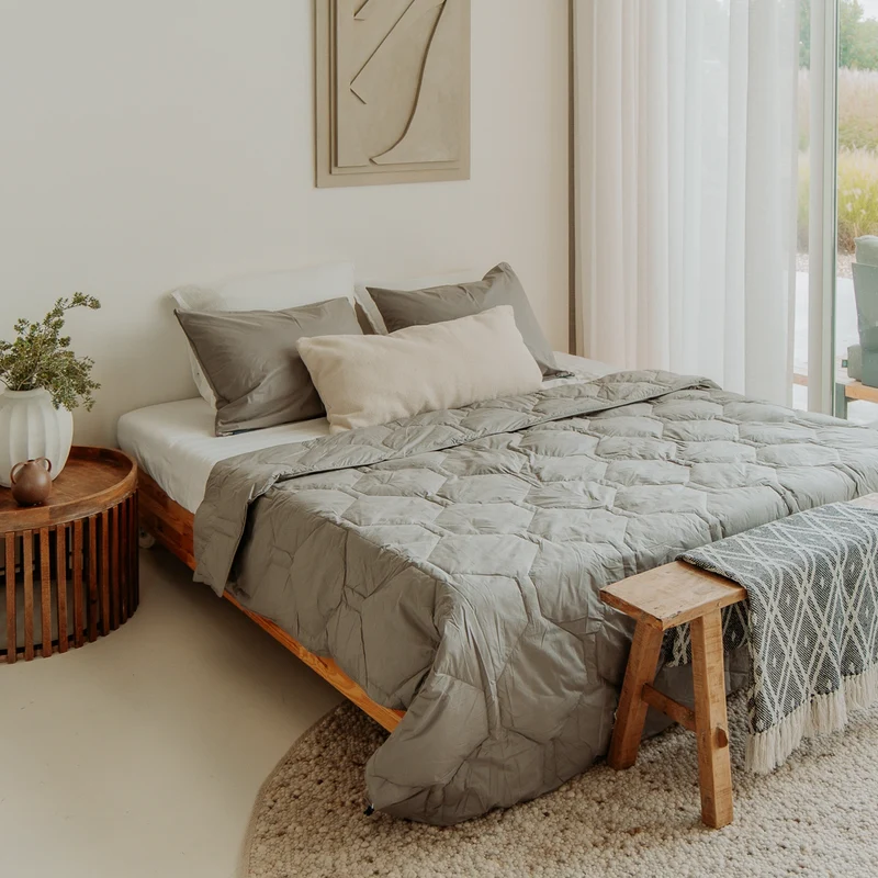 Wasbaar All Season Dekbed | Feather Down | Grey