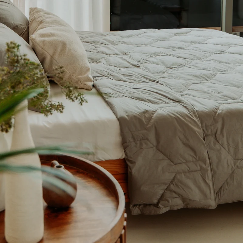 Wasbaar All Season Dekbed | Feather Down | Grey